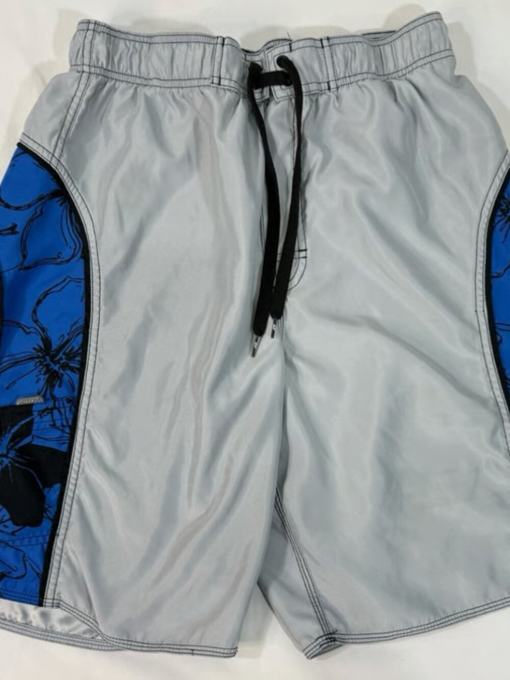 Men's Gotcha Swim Trunks Lined Gray/Blue Size MEDIUM